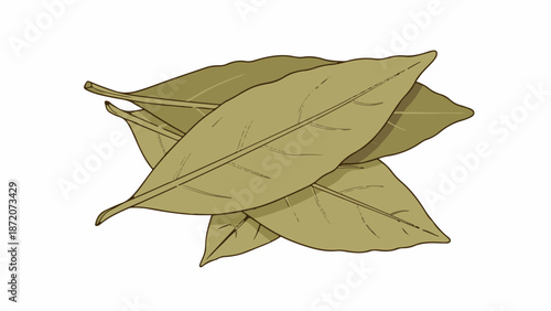 A pile of dried, light brown leaves with visible veins, isolated on a white background
