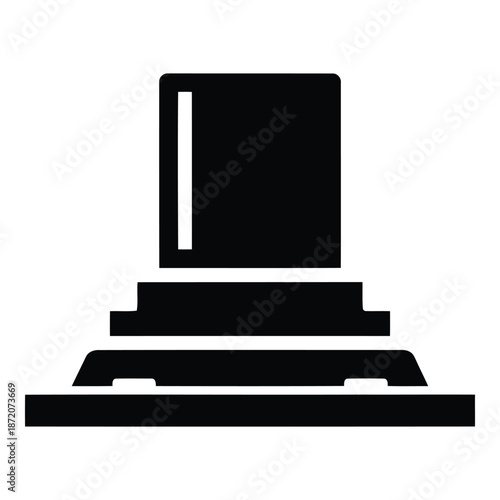 Modern computer workstation isolated on white background, Vector