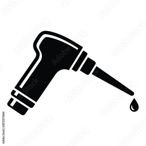 Fuel pump dispensing gas isolated on white background, Vector