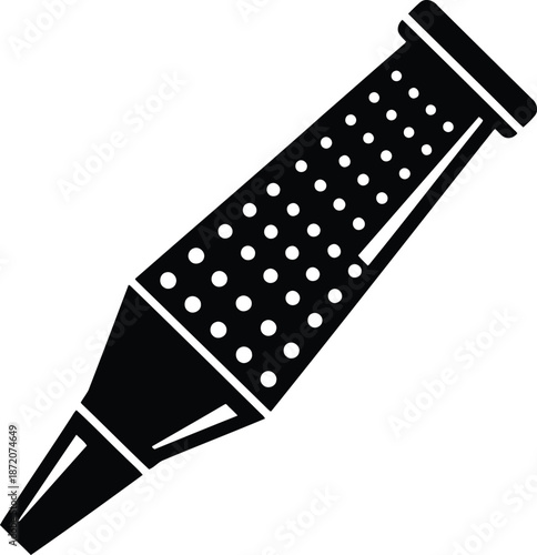 Black and white grater isolated on white background, Vector