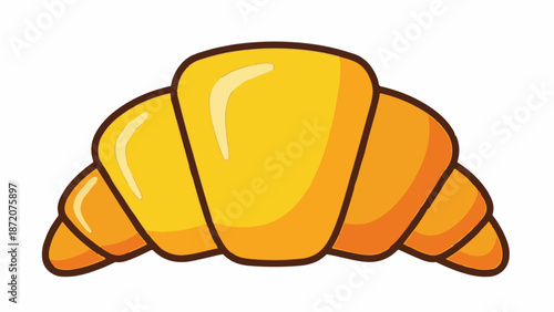 A golden, flaky croissant, ready to be enjoyed