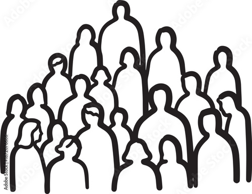 Diverse group of people standing together in unity and solidarity