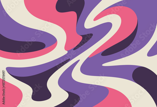 Vibrant Abstract Shapes in Bold Pink and Purple Tones Inspiring Dynamic Creativity and Modern Expression