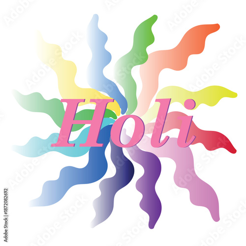 Vector poster for the holiday of colors. Happy Holi Holiday