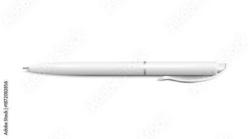 White pen blank realistic mockup