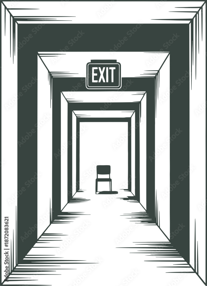 Fototapeta premium 3d render of a corridor