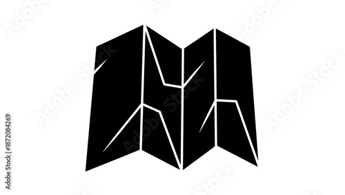 Geometric abstract vector illustration on a clean white background