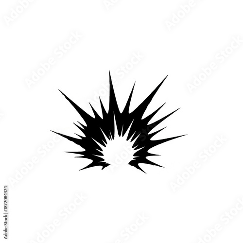Explosion Burst Black Silhouette Graphic