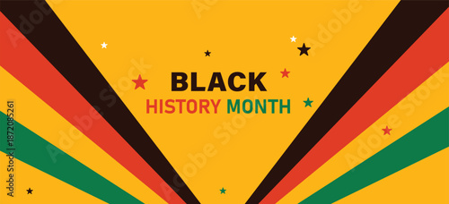 Celebration Black History Month banner Poster post design illustration background .