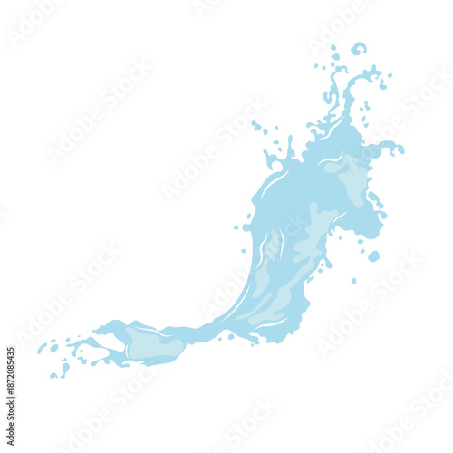 Vector water splash on a white background