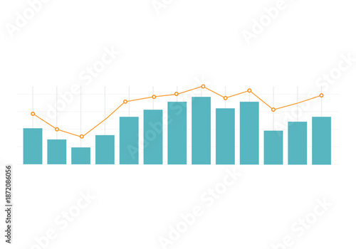 Graph displaying fluctuating data trends over time