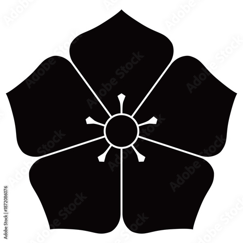 家紋です。土岐桔梗といいます。