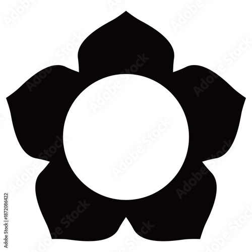 家紋です。鉄砲桔梗といいます。