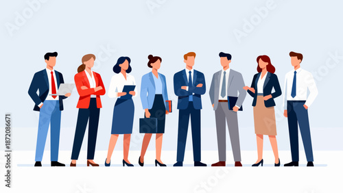 Business people in formal attire