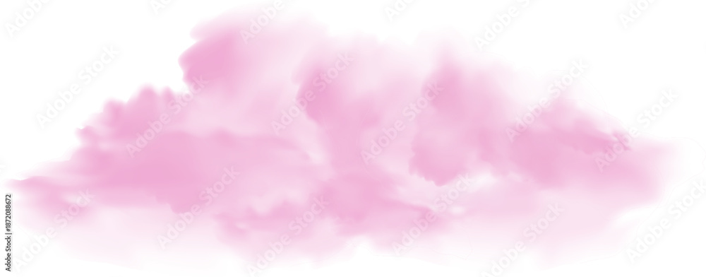 Fototapeta premium Pink cloud 3d vector style isolated