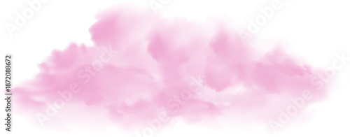 Pink cloud 3d vector style isolated