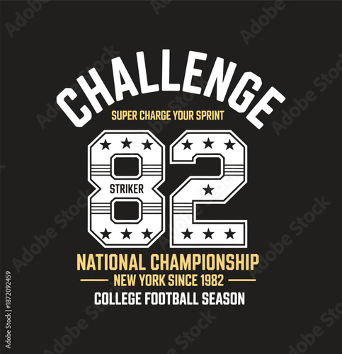 Black sports jersey with number 82 and national championship text