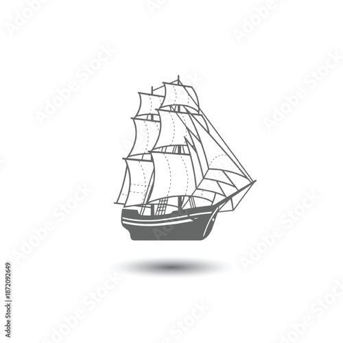 Classic Sailing Ship Icon