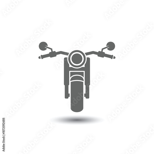 Vintage Cafe Racer Motorcycle Monochromatic Illustration