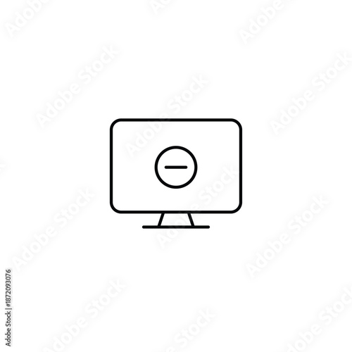 TV unavailable, broadcast cancelled. Pixel perfect, editable stroke vector icon