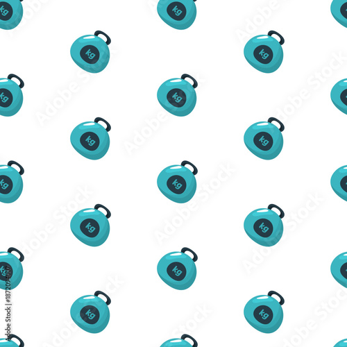 kettlebell fitness equipment seamless pattern diagonal