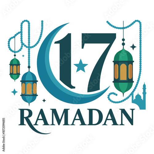 Celebrating 17th day of ramadan with traditional lanterns