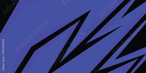sports background, banner design in blue and black with pointed shapes and empty space