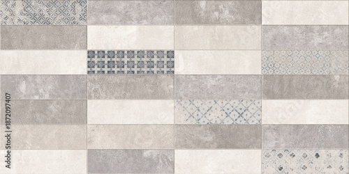 Foto bricks wall texture with strip pattern background