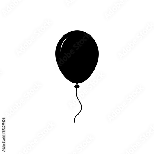 Minimal Black Line Illustration of a Balloon Popping Prank Concept Vector illustration
