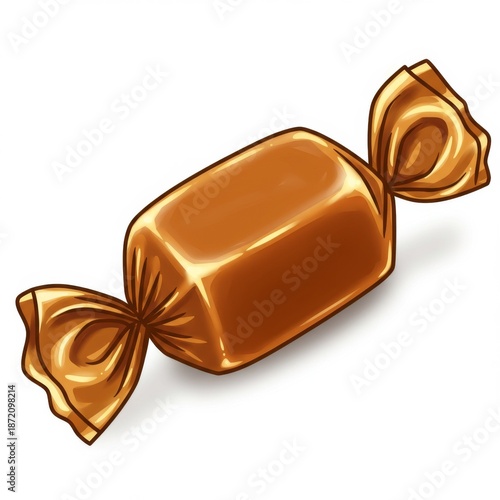 Individually Wrapped Golden Caramel Candy Ready to Eat Sweet Treat