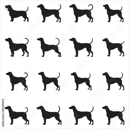 English Foxhound Dog Clip Art