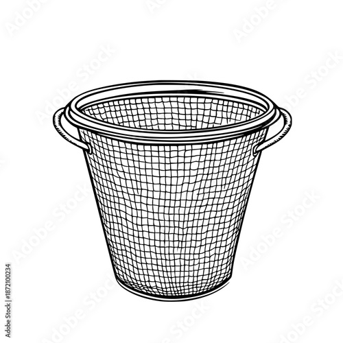 Elegant Copper Hamper: Modern Take Classic Chic | Clean, isolated vector art for creative projects.