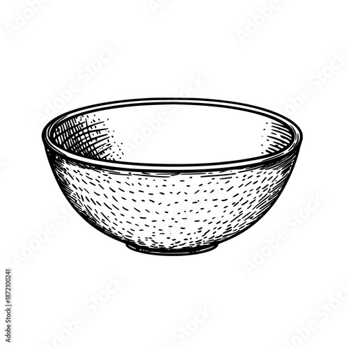 Minimalist Ode Copper: Hand-Hammered Bowl Simplicity | Clean, isolated vector art for creative projects.