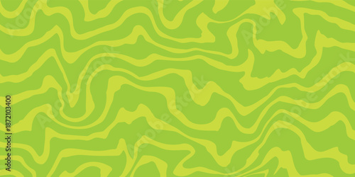 Abstract green background with hypnotic wavy lines pattern. Fresh and natural background. vector eps 10.