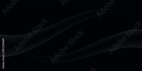 Smooth elegant black satin texture abstract background. Luxurious background design