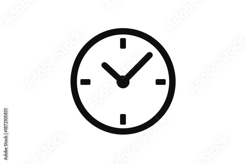 Simple clock icon showing quarter to three