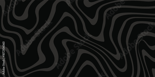 Diagonal wavy lines seamless pattern. Vector abstract liquid lines background. Simple black and white texture with diagonal waves, stripes, fluid shapes. Groovy repeated design for decor, print, cover