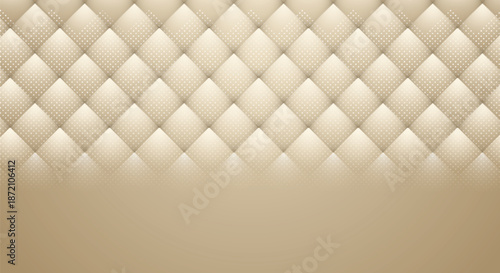 Detailed view of a beige quilted texture with a softer shaded bottom area