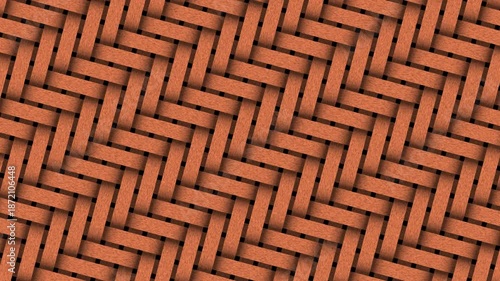 Brown leather basketweave seamless pattern background