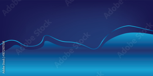 Smooth gradient from deep navy blue to bright cyan with subtle flowing curves.