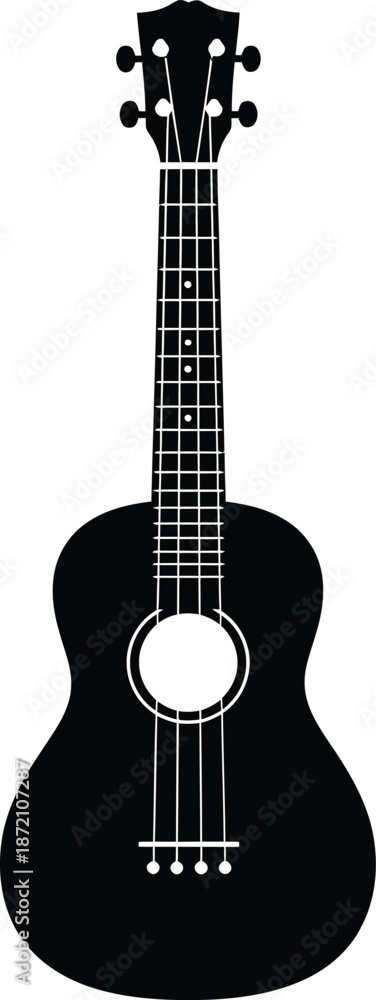 Obraz premium Vector illustration of a classic electric guitar and acoustic musical instrument with clipping path isolated on white for rock and jazz music sound
