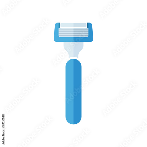 Shaving razor flat vector icon isolated on white background for personal care