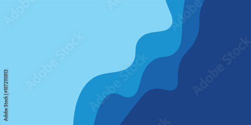 Sea waves layered vector background illustration and sea beach vector illustration.
