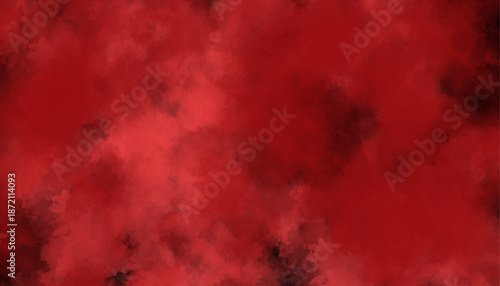 Abstract Bright Crimson and Ruby Red Watercolor Texture Background