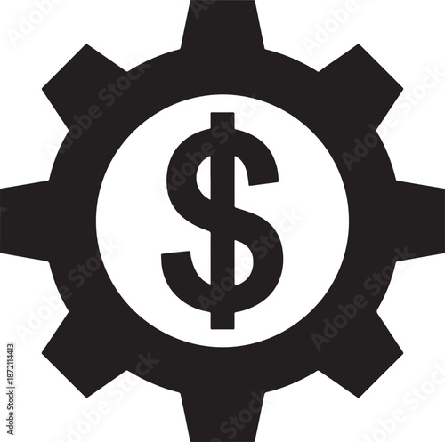 Money gear icon Vector