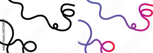 Abstract wavy Line minimalist. flowing shapes warm colors featuring. squiggly wavy lines dynamic modern feel. Creative squiggle style drawing children trendy design background 