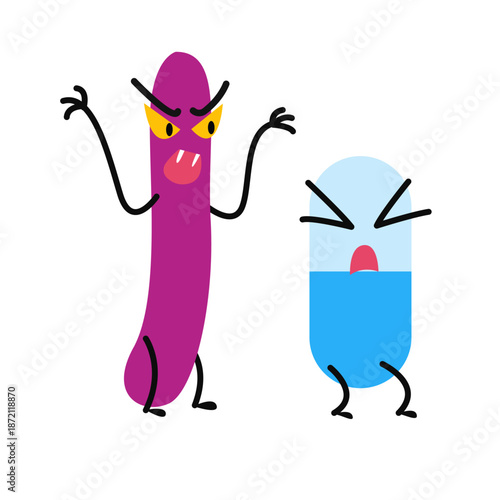 mycobacterium tuberculosis infection disease concept. TB test, medicine treatment and Drug-Resistant