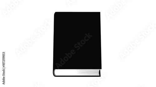 A simple black book with white pages a striking visual silhouette