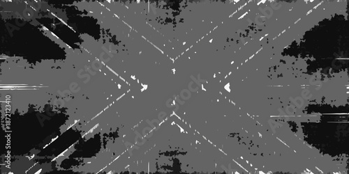 Abstract grayscale image featuring a dynamic explosion or starburst pattern