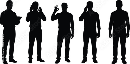 Diverse, lifestyle, people, silhouettes, collection, including, yoga, meditation, dancing, jumping, fitness, group, sitting, on, bench, active, wellness, human, figure, vector